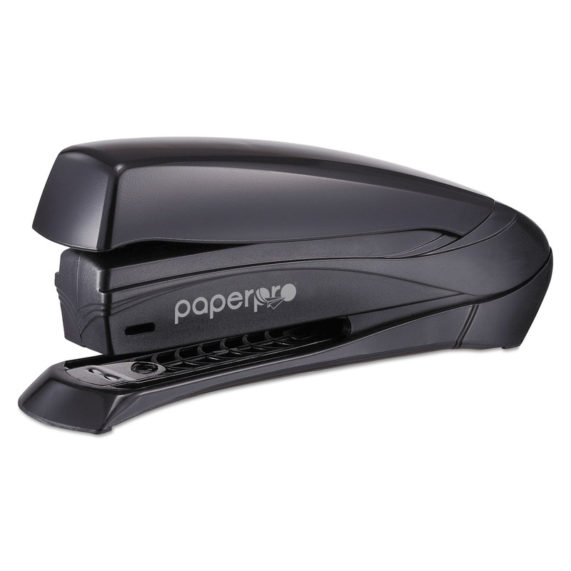 INSPIRE SPRING-POWERED FULL-STRIP STAPLER, 20-SHEET CAPACITY, BLACK