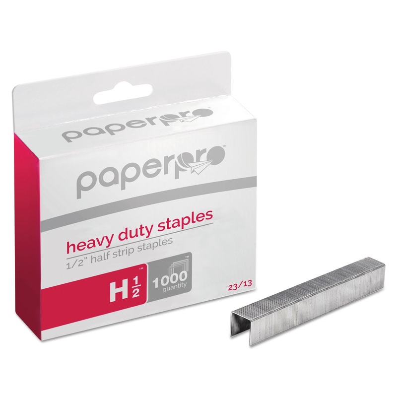 PREMIUM HEAVY-DUTY STAPLES, 0.5" LEG, 0.5" CROWN, STEEL, 1,000/BOX