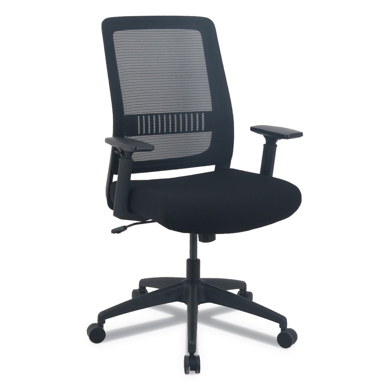 ALERA EY SERIES SWIVEL TILT CHAIR, SUPPORTS UP TO 275 LBS., BLACK SEAT/BLACK BACK, BLACK BASE