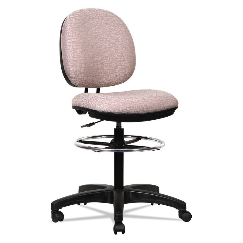 ALERA INTERVAL SERIES SWIVEL TASK STOOL, 34.5" SEAT HEIGHT, SUPPORTS UP TO 275 LBS., SANDSTONE TAN SEAT/BACK, BLACK BASE