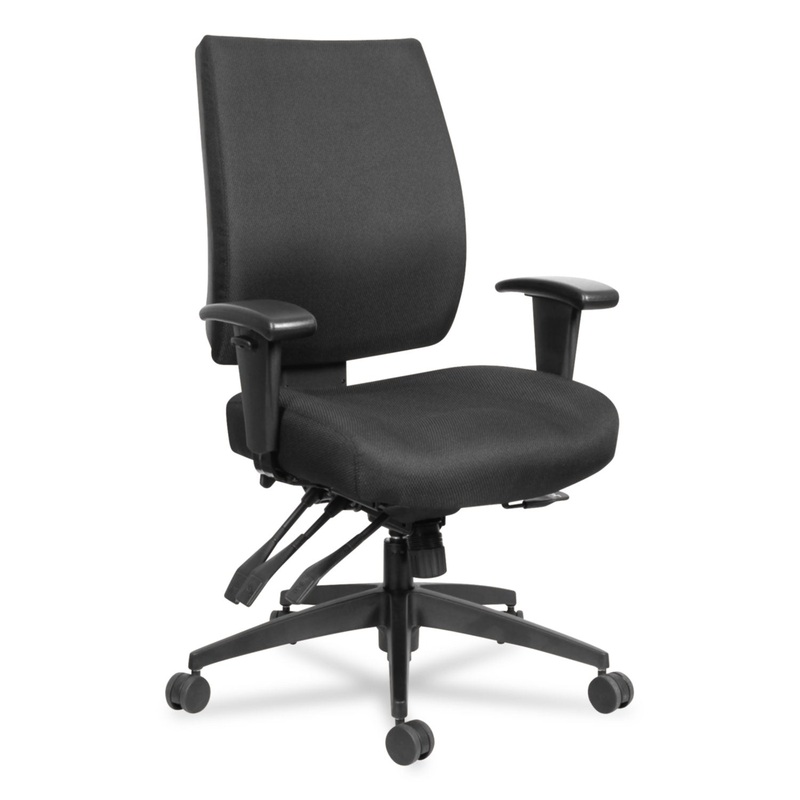 ALERA WRIGLEY SERIES 24/7 HIGH PERFORMANCE MID-BACK MULTIFUNCTION TASK CHAIR, UP TO 300 LBS., BLACK SEAT/BACK, BLACK BASE