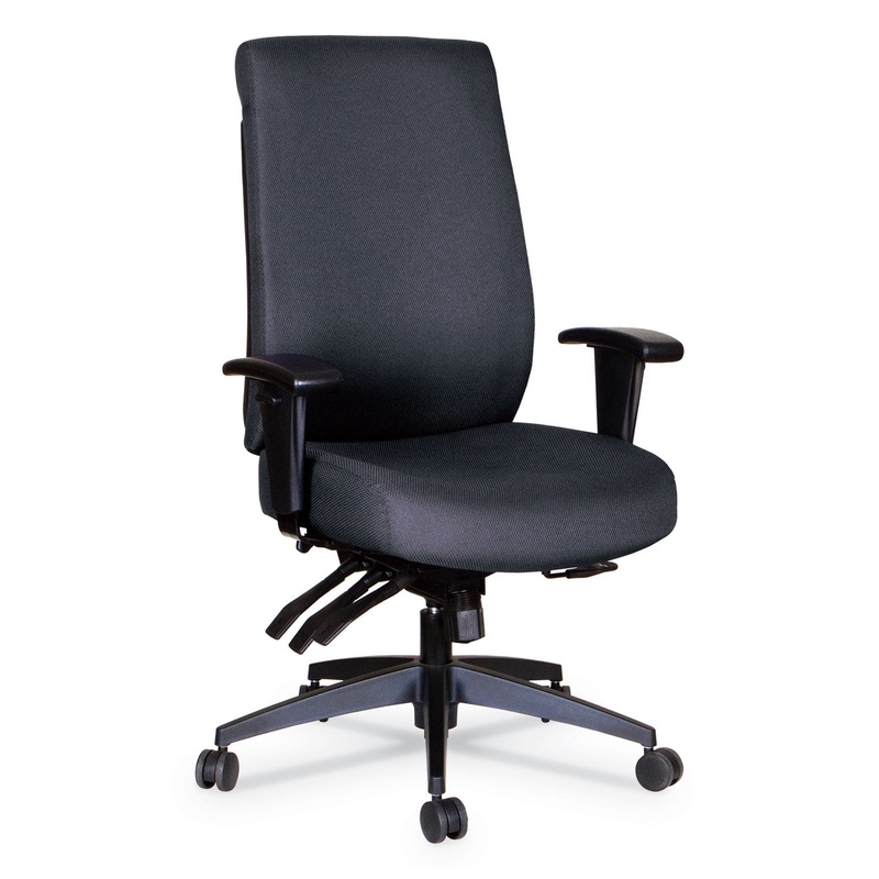 ALERA WRIGLEY SERIES HIGH PERFORMANCE HIGH-BACK MULTIFUNCTION TASK CHAIR, UP TO 275 LBS., BLACK SEAT/BACK, BLACK BASE
