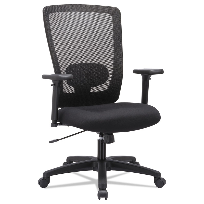 ALERA ENVY SERIES MESH HIGH-BACK SWIVEL/TILT CHAIR, SUPPORTS UP TO 250 LBS., BLACK SEAT/BLACK BACK, BLACK BASE