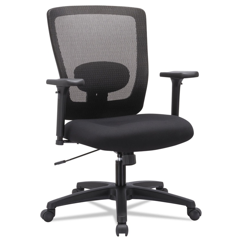 ALERA ENVY SERIES MESH MID-BACK SWIVEL/TILT CHAIR, SUPPORTS UP TO 250 LBS., BLACK SEAT/BLACK BACK, BLACK BASE