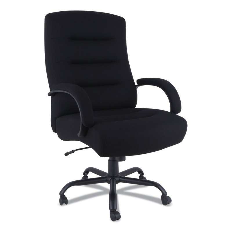 ALERA KESSON SERIES BIG AND TALL OFFICE CHAIR, 25.4" SEAT HEIGHT, SUPPORTS UP TO 450 LBS., BLACK SEAT/BLACK BACK, BLACK BASE