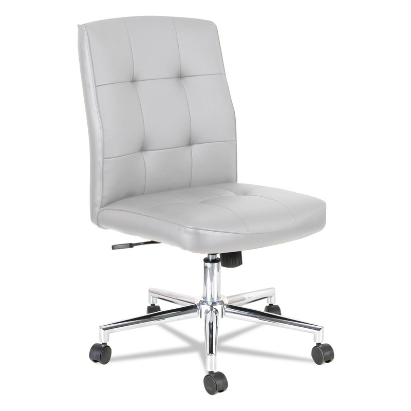 SLIMLINE SWIVEL/TILT TASK CHAIR, SUPPORTS UP TO 275 LBS., WHITE SEAT/WHITE BACK, CHROME BASE