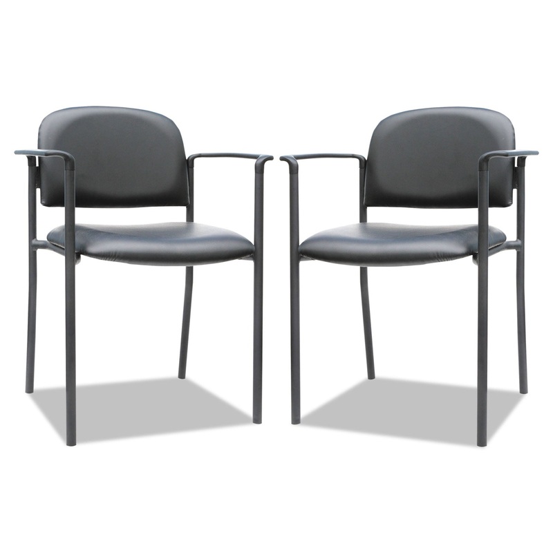 ALERA SORRENTO SERIES STACKING GUEST CHAIR, BLACK SEAT/BLACK BACK, BLACK BASE, 2/CARTON