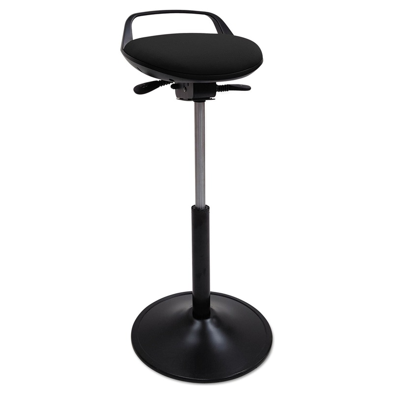 PERCH SIT STOOL, BLACK/BLACK, BLACK BASE
