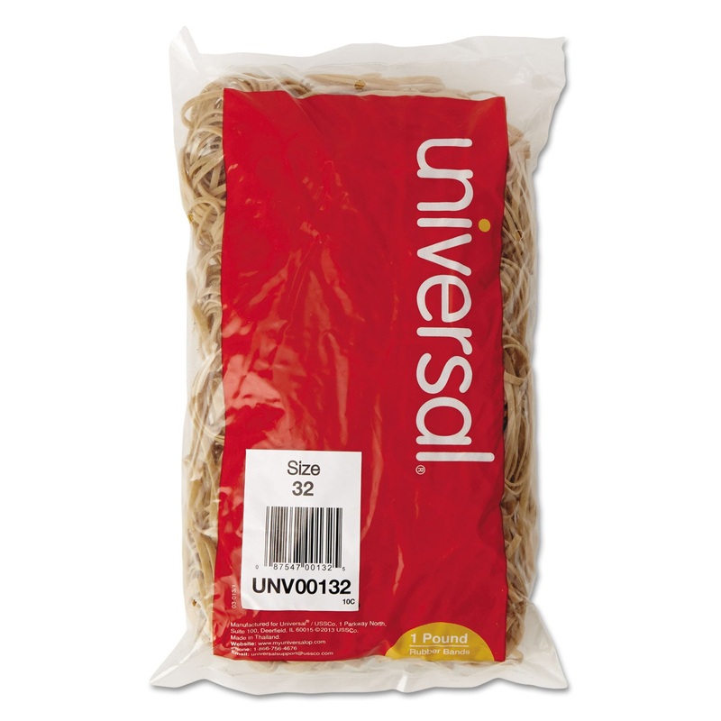 RUBBER BANDS, SIZE 32, 0.04" GAUGE, BEIGE, 1 LB BOX, 820/PACK