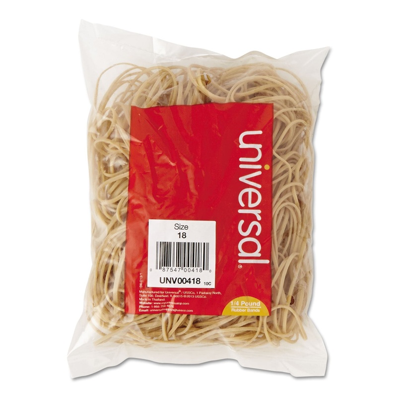 RUBBER BANDS, SIZE 18, 0.04" GAUGE, BEIGE, 4 OZ BOX, 400/PACK