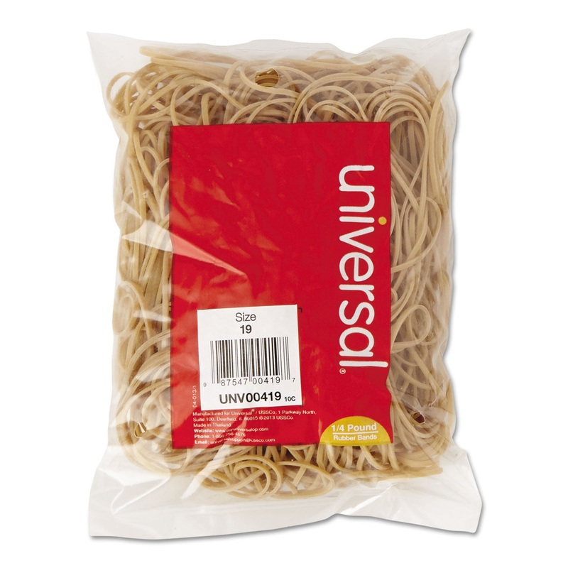 RUBBER BANDS, SIZE 19, 0.04" GAUGE, BEIGE, 4 OZ BOX, 310/PACK