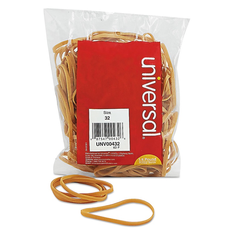 RUBBER BANDS, SIZE 32, 0.04" GAUGE, BEIGE, 4 OZ BOX, 205/PACK