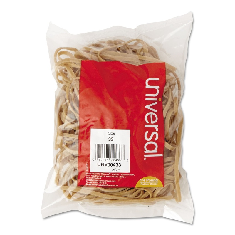 RUBBER BANDS, SIZE 33, 0.04" GAUGE, BEIGE, 4 OZ BOX, 160/PACK