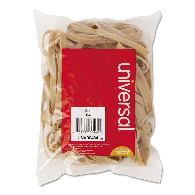 RUBBER BANDS, SIZE 64, 0.04" GAUGE, BEIGE, 4 OZ BOX, 80/PACK