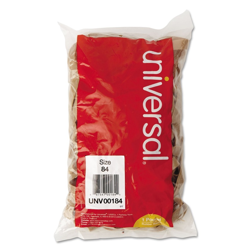 RUBBER BANDS, SIZE 84, 0.04" GAUGE, BEIGE, 1 LB BOX, 155/PACK