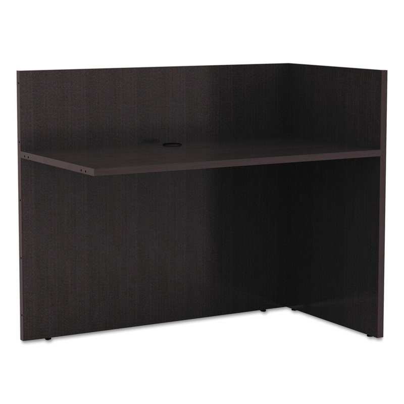 ALERA VALENCIA REVERSIBLE RECEPTION RETURN, 44 1/8W X 23 5/8D X 41 1/2H, ESPRESSO