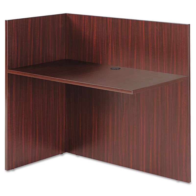 ALERA VALENCIA REVERSIBLE RECEPTION RETURN, 44 1/8W X 23 5/8D X 41 1/2H, MAHOGANY
