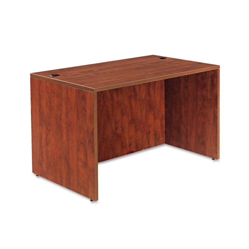 ALERA VALENCIA SERIES STRAIGHT DESK SHELL, 47.25W X 29.5D X 29.63H, MEDIUM CHERRY