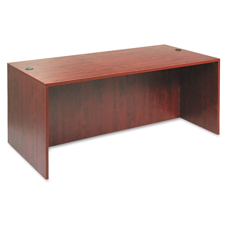 ALERA VALENCIA SERIES STRAIGHT DESK SHELL, 71W X 35.5D X 29.63H, MEDIUM CHERRY