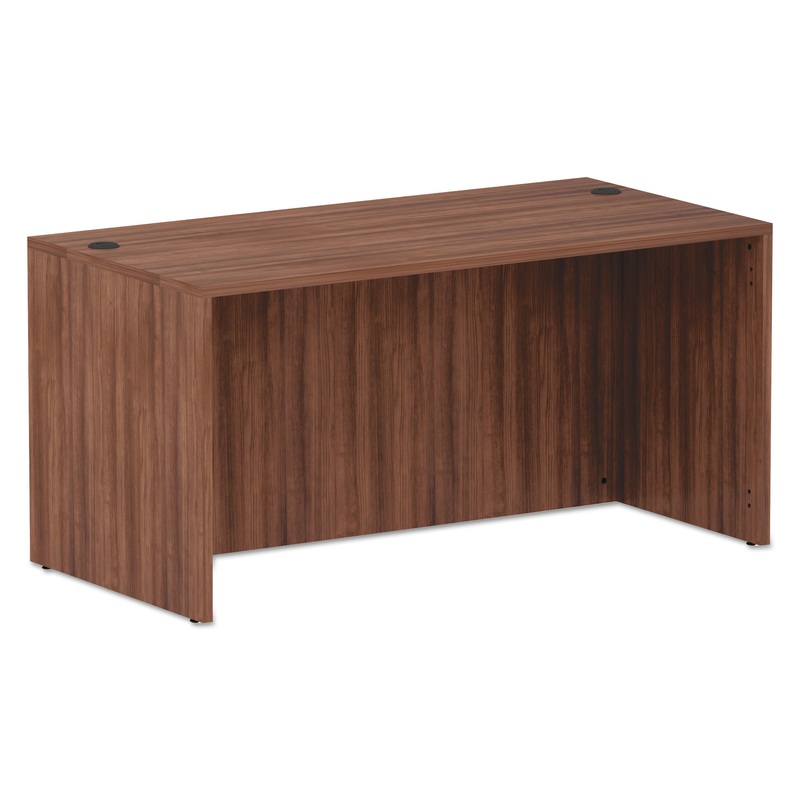 ALERA VALENCIA SERIES STRAIGHT FRONT DESK SHELL, 59.13W X 29.5D X 29.63H, MODERN WALNUT