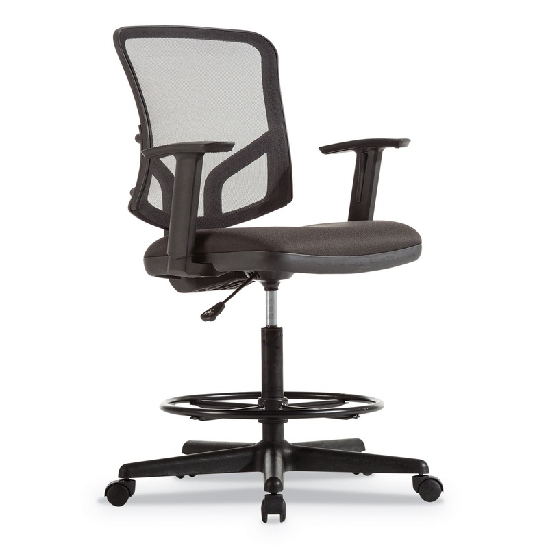 EVERYDAY TASK STOOL, 29.5" SEAT HEIGHT, SUPPORTS UP TO 275 LBS., BLACK SEAT/BLACK BACK, BLACK BASE