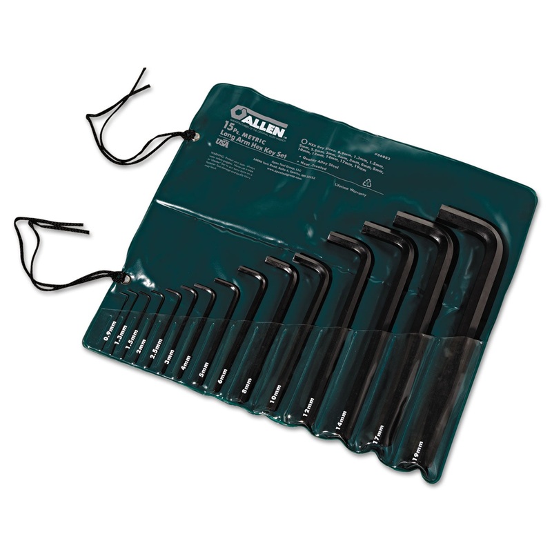 15-Piece Metric Long-Arm Hex Key Set