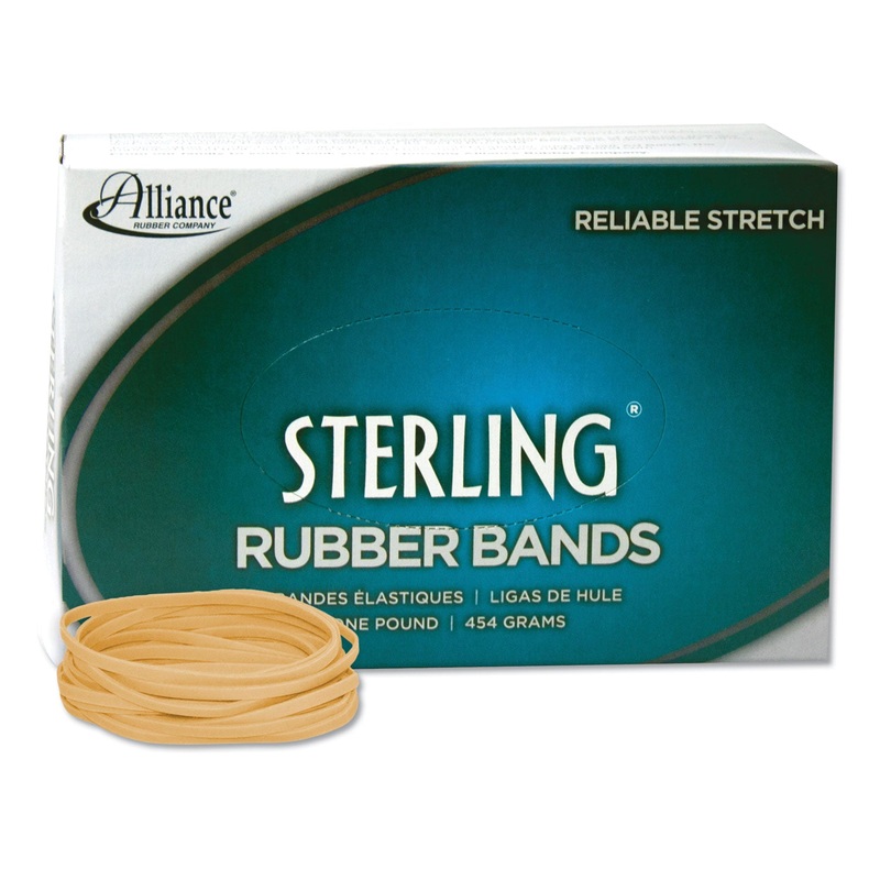 STERLING RUBBER BANDS, SIZE 33, 0.03" GAUGE, CREPE, 1 LB BOX, 850/BOX