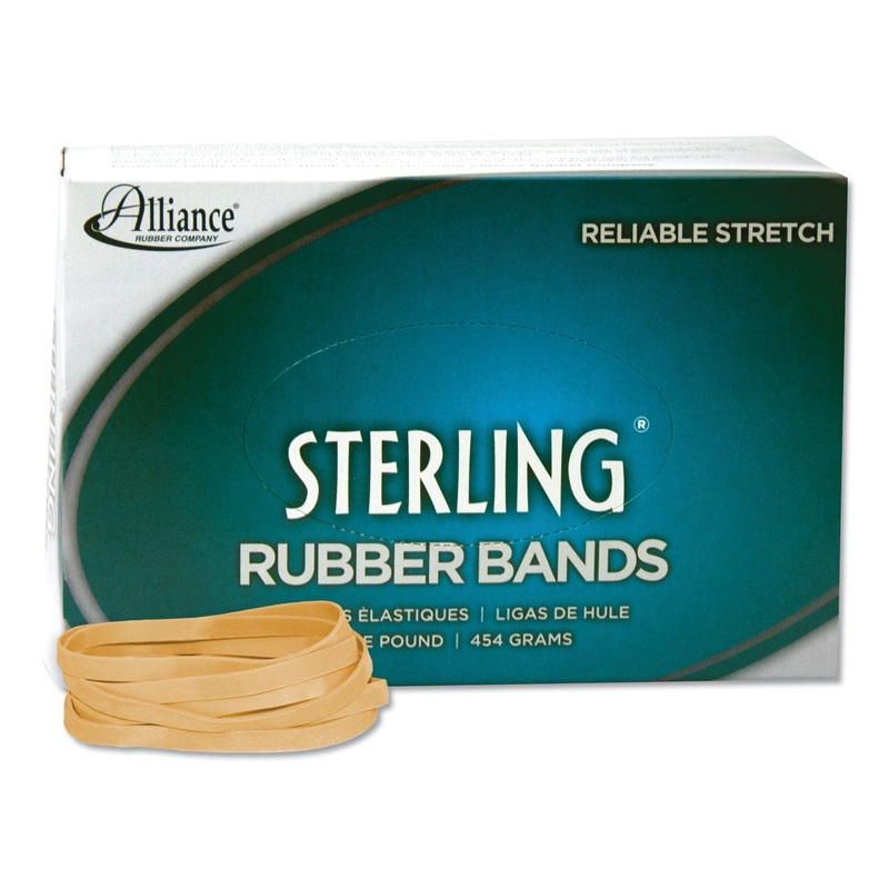 STERLING RUBBER BANDS, SIZE 64, 0.03" GAUGE, CREPE, 1 LB BOX, 425/BOX