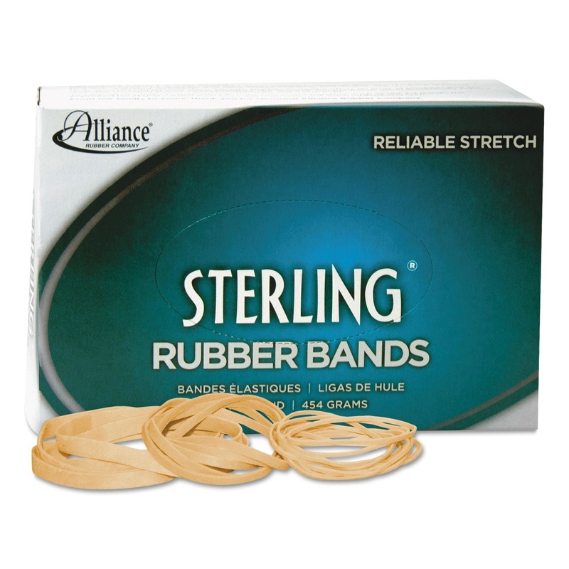 STERLING RUBBER BANDS, SIZE 8, 0.03" GAUGE, CREPE, 1 LB BOX, 7,100/BOX