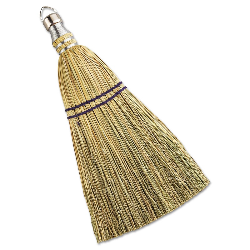 Whisk Broom, Corn Fiber Bristles, 10" Bristles, Metal Handle