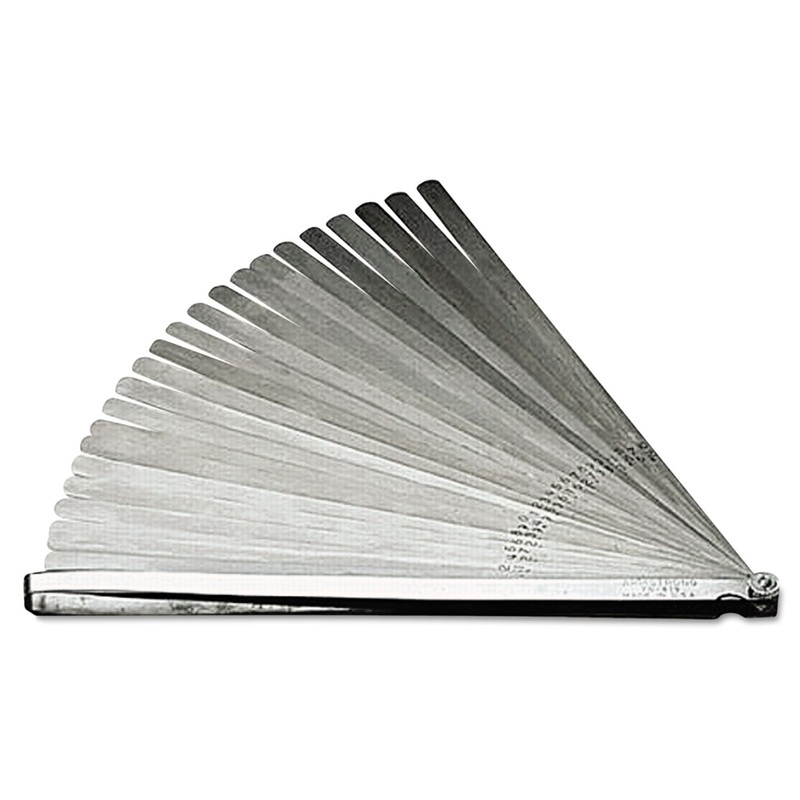 Feeler Gauge Set, 25 Blades, 12" Long