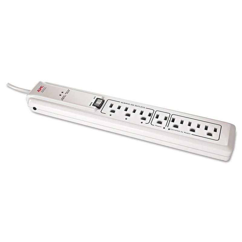 Surgearrest Surge Protector, 7 Outlets, 4 Ft, 1020 Joules, White