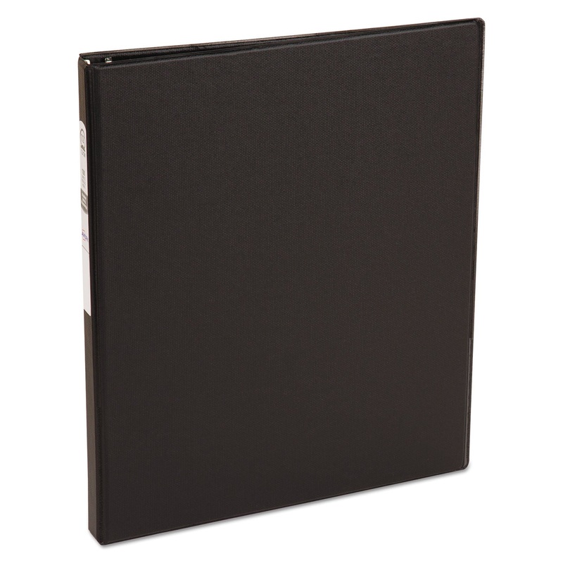 ECONOMY NON-VIEW BINDER WITH ROUND RINGS, 3 RINGS, 0.5" CAPACITY, 11 X 8.5, BLACK