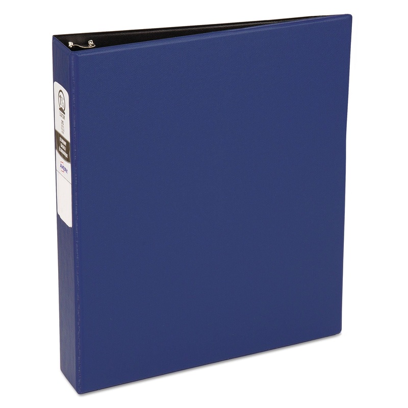 ECONOMY NON-VIEW BINDER WITH ROUND RINGS, 3 RINGS, 1.5" CAPACITY, 11 X 8.5, BLUE