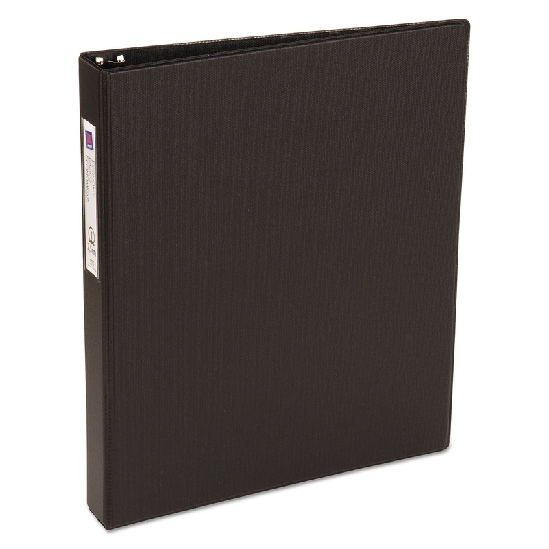 ECONOMY NON-VIEW BINDER WITH ROUND RINGS, 3 RINGS, 1" CAPACITY, 11 X 8.5, BLACK