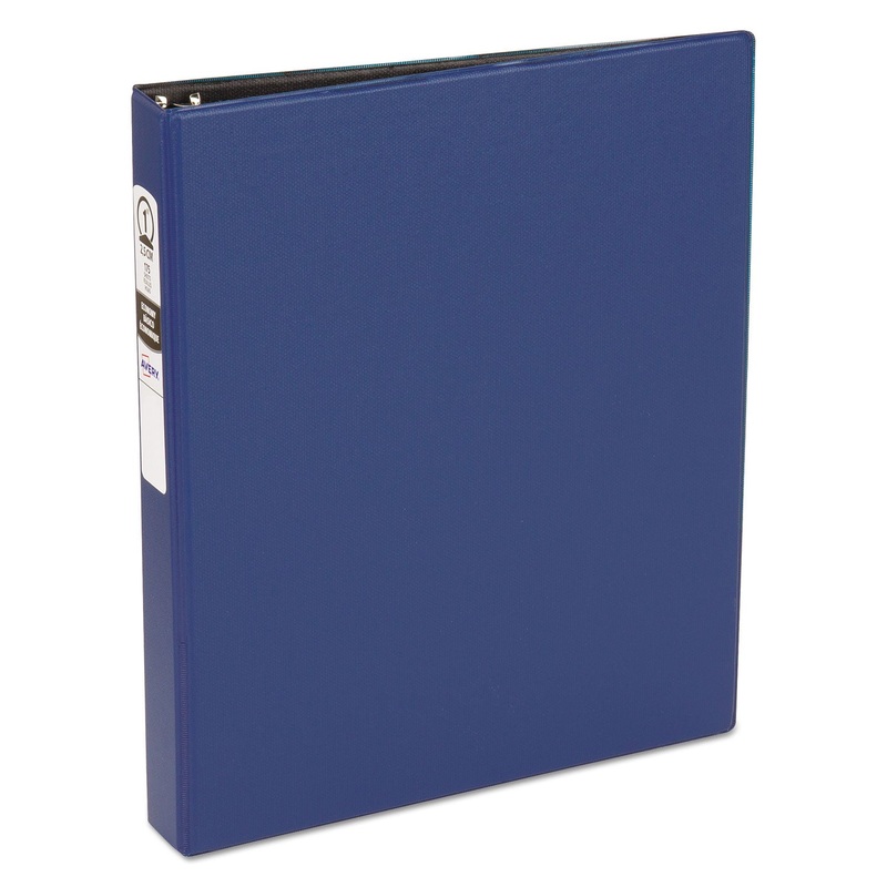 ECONOMY NON-VIEW BINDER WITH ROUND RINGS, 3 RINGS, 1" CAPACITY, 11 X 8.5, BLUE