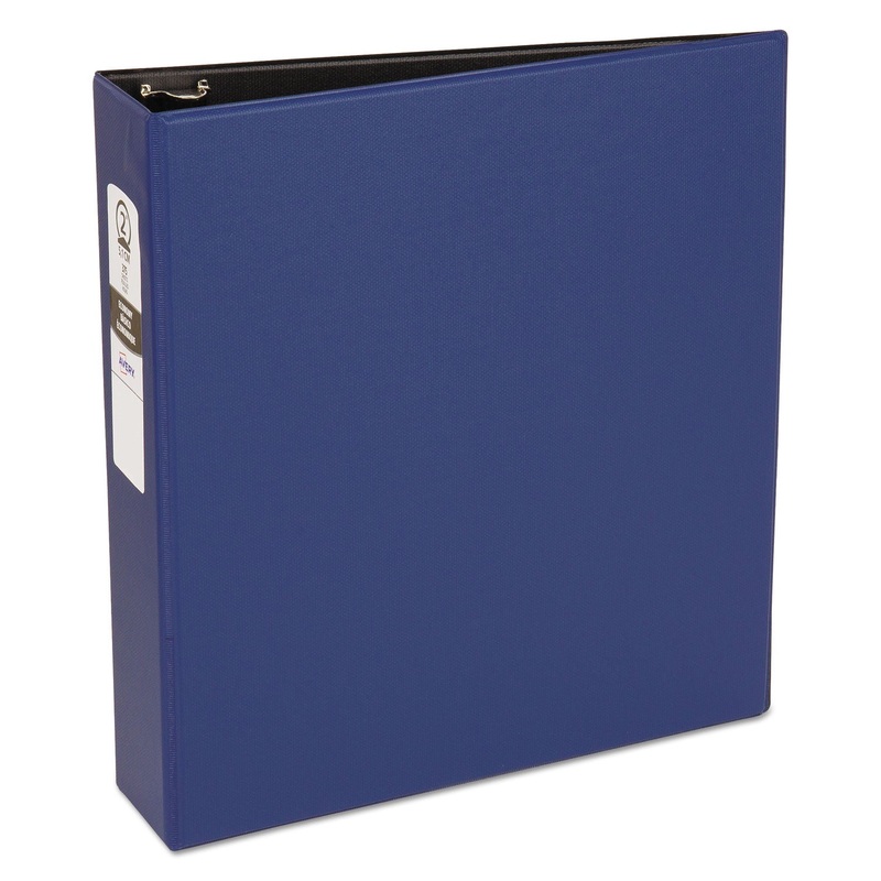 ECONOMY NON-VIEW BINDER WITH ROUND RINGS, 3 RINGS, 2" CAPACITY, 11 X 8.5, BLUE