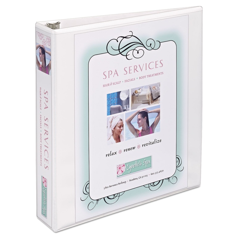 HEAVY-DUTY NON STICK VIEW BINDER WITH DURAHINGE AND SLANT RINGS, 3 RINGS, 1.5" CAPACITY, 11 X 8.5, WHITE