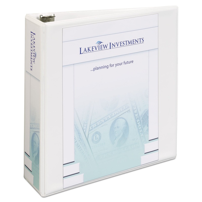 HEAVY-DUTY NON STICK VIEW BINDER WITH DURAHINGE AND SLANT RINGS, 3 RINGS, 3" CAPACITY, 11 X 8.5, WHITE