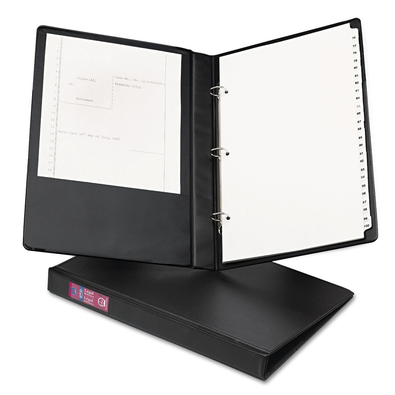 LEGAL DURABLE NON-VIEW BINDER WITH ROUND RINGS, 3 RINGS, 1" CAPACITY, 14 X 8.5, BLACK