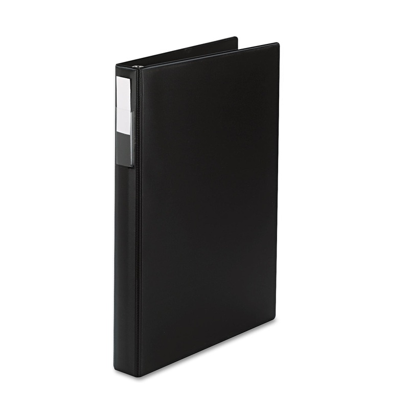 LEGAL DURABLE NON-VIEW BINDER WITH ROUND RINGS, 4 RINGS, 1" CAPACITY, 14 X 8.5, BLACK