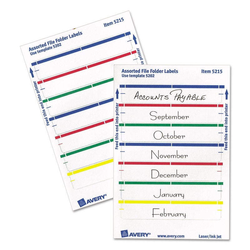 PRINTABLE 4" X 6" - PERMANENT FILE FOLDER LABELS, 0.69 X 3.44, WHITE, 7/SHEET, 36 SHEETS/PACK