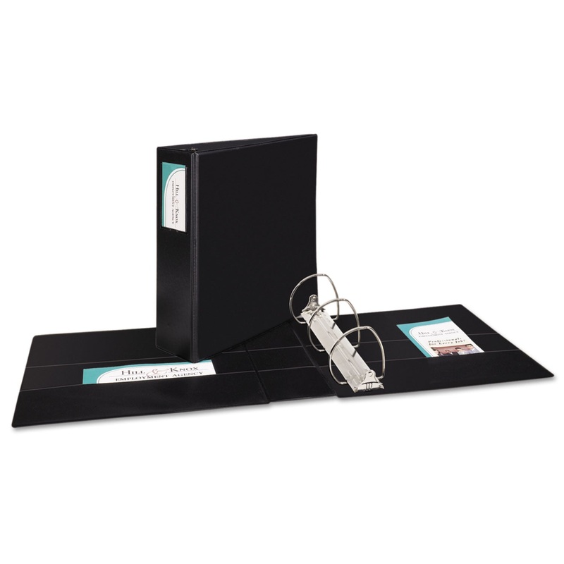 DURABLE NON-VIEW BINDER WITH DURAHINGE AND EZD RINGS, 3 RINGS, 4" CAPACITY, 11 X 8.5, BLACK