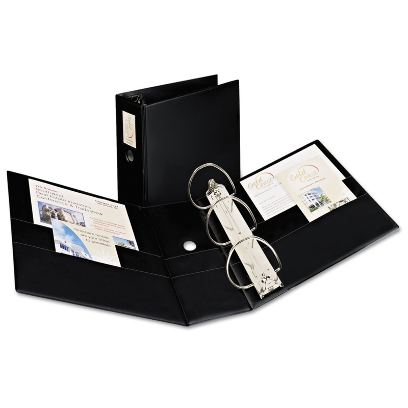 DURABLE NON-VIEW BINDER WITH DURAHINGE AND EZD RINGS, 3 RINGS, 5" CAPACITY, 11 X 8.5, BLACK