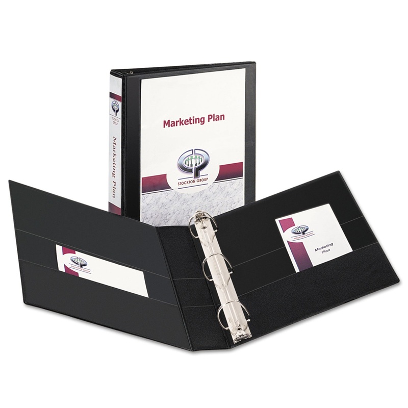 DURABLE VIEW BINDER WITH DURAHINGE AND EZD RINGS, 3 RINGS, 1.5" CAPACITY, 11 X 8.5, BLACK