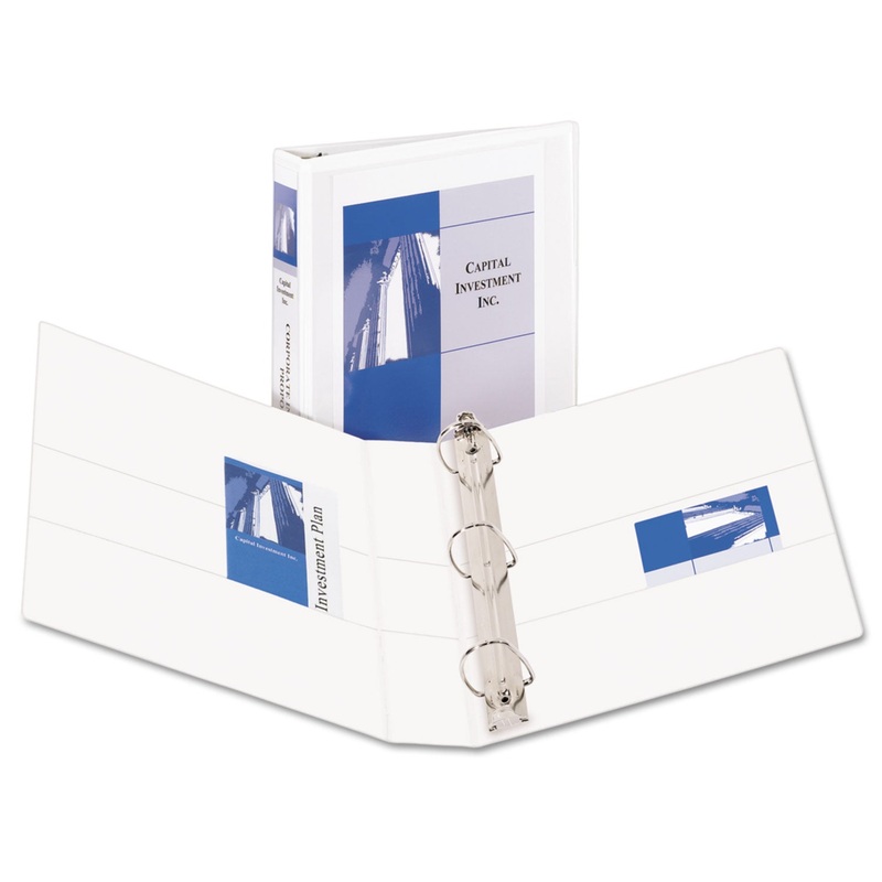 DURABLE VIEW BINDER WITH DURAHINGE AND EZD RINGS, 3 RINGS, 1.5" CAPACITY, 11 X 8.5, WHITE