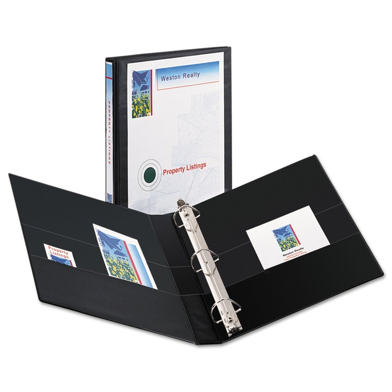 DURABLE VIEW BINDER WITH DURAHINGE AND EZD RINGS, 3 RINGS, 1" CAPACITY, 11 X 8.5, BLACK