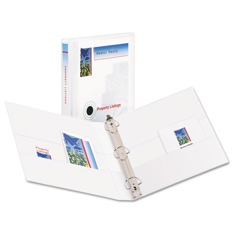 DURABLE VIEW BINDER WITH DURAHINGE AND EZD RINGS, 3 RINGS, 1" CAPACITY, 11 X 8.5, WHITE
