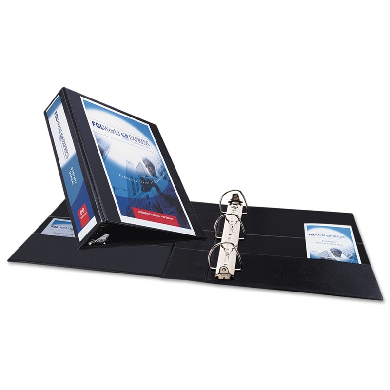 DURABLE VIEW BINDER WITH DURAHINGE AND EZD RINGS, 3 RINGS, 2" CAPACITY, 11 X 8.5, BLACK