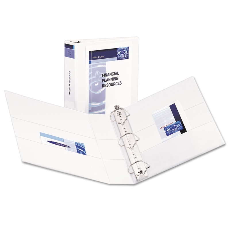 DURABLE VIEW BINDER WITH DURAHINGE AND EZD RINGS, 3 RINGS, 2" CAPACITY, 11 X 8.5, WHITE